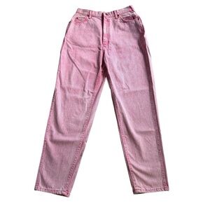 Vintage Lee Sport Pink Denim Jeans Size 12 Medium High Waist Preppy Barbie